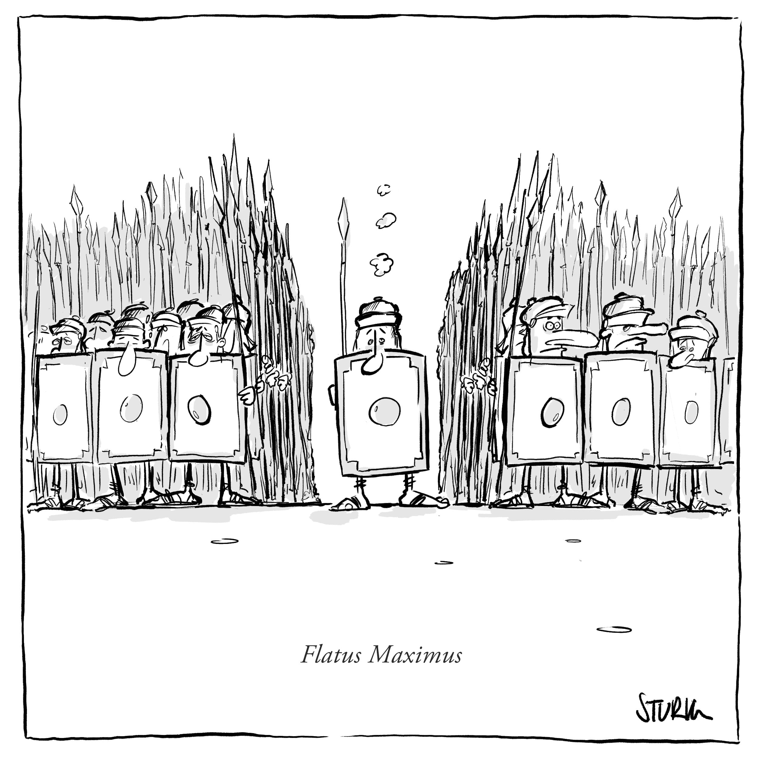 Flatus Maximus – Cartoon by Philipp Sturm