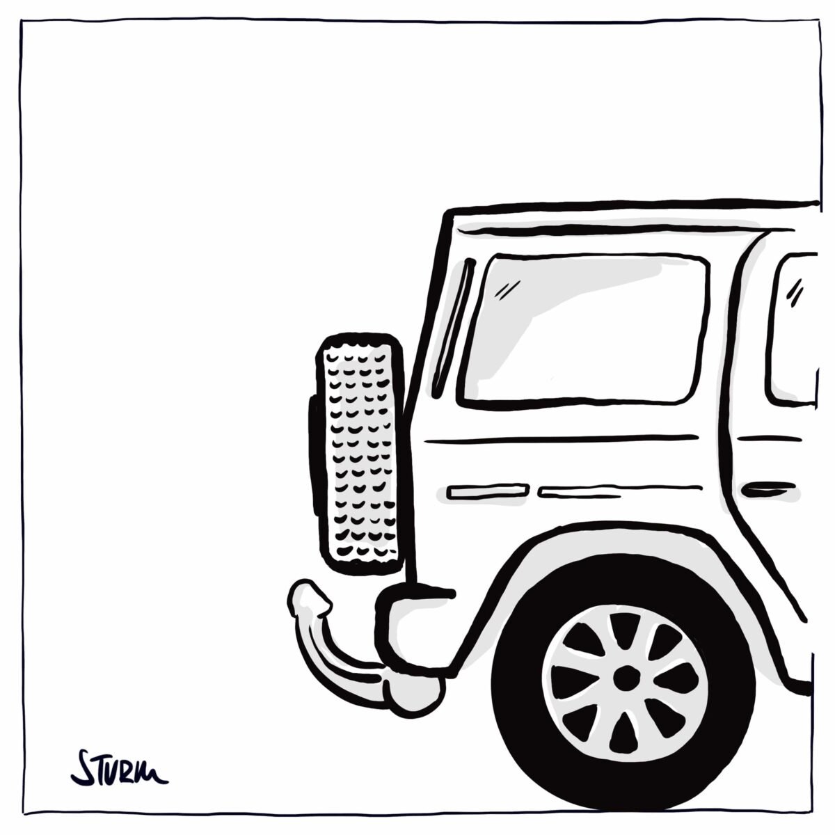 SUV Cartoon von Philipp Sturm