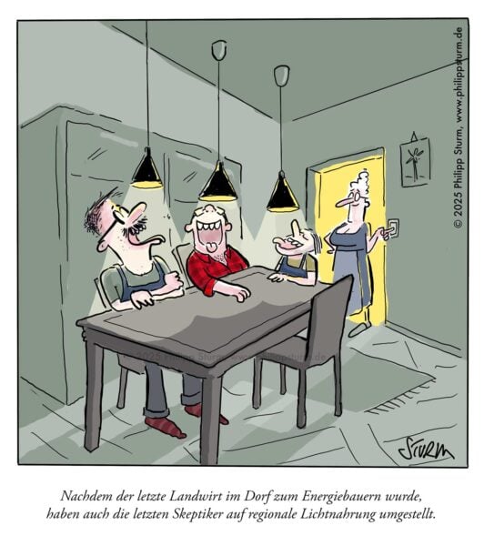 Lichtnahrung Cartoon von Philipp Sturm