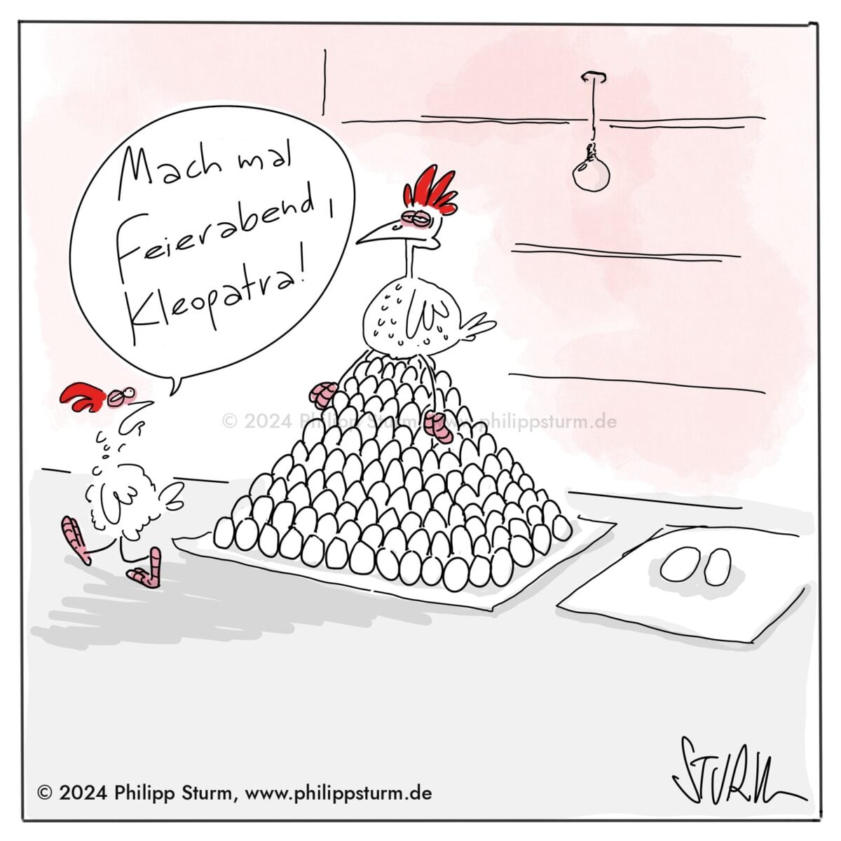 Kleopatra – Cartoon von Philipp Sturm