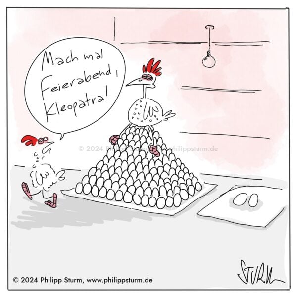 Kleopatra – Cartoon von Philipp Sturm