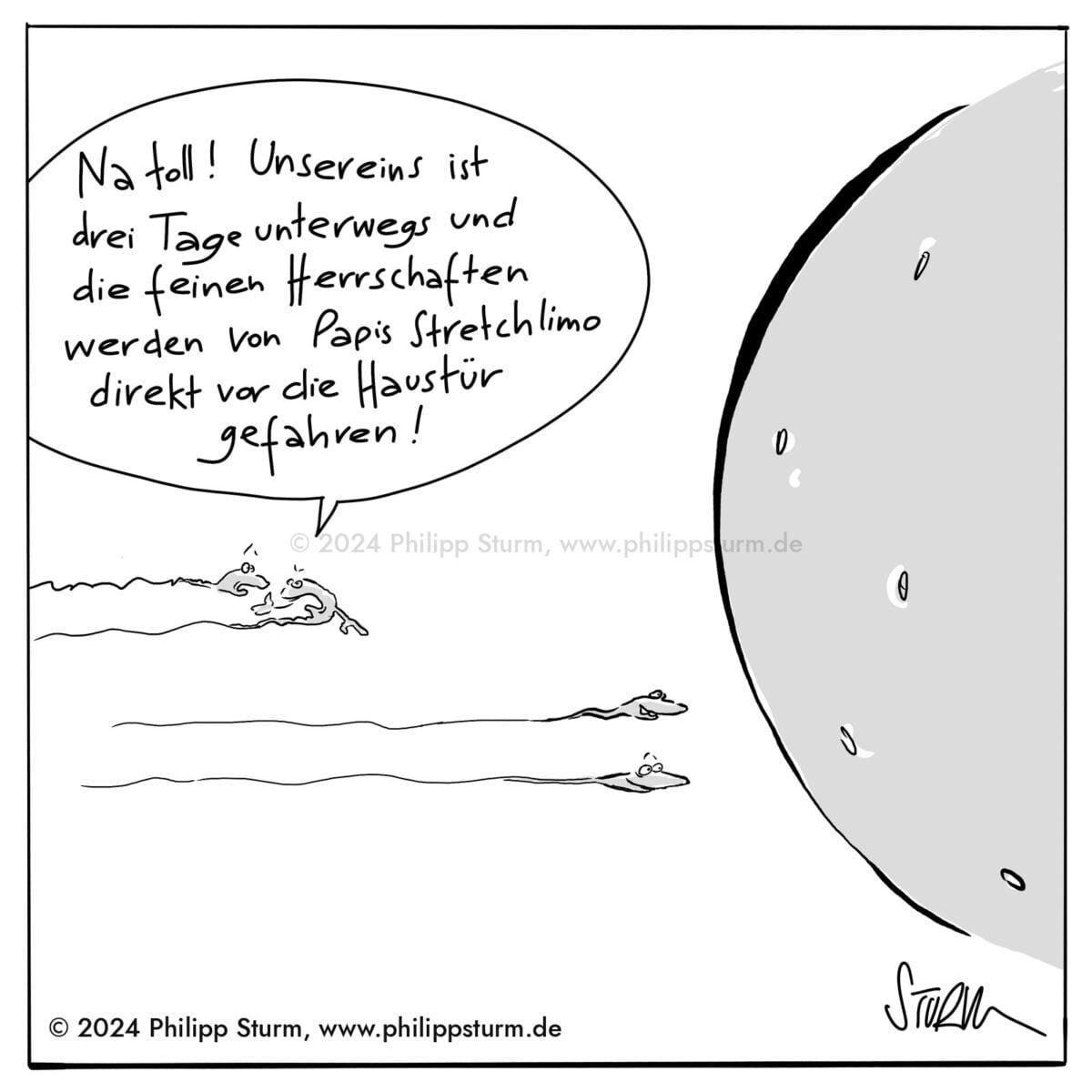 Stretchlimo – Cartoon von Philipp Sturm